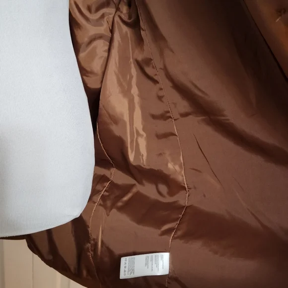 🆕️⬇️🎉HOST PICK🎉 Rebecca Minkoff Cognac Lambskin Leather Blazer - Picture 10 of 14